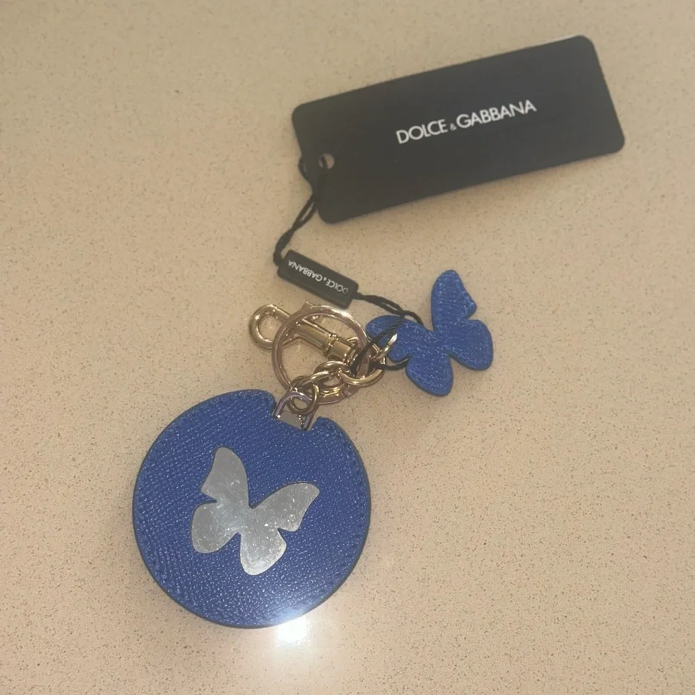 Dolce & Gabbana Blue and Silver Butterfly Key Holder - Picture 2 of 4